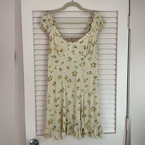 Free People Cream Citrus Print Dress